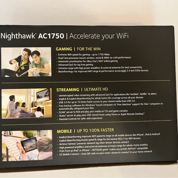 Netgear Nighthawk AC1750 Smart WiFi Router - Picture 5 of 7